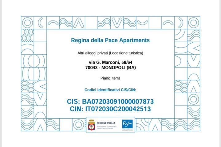 Regina Della Pace Apartments & Suite Con Sauna Monopoli Kültér fotó